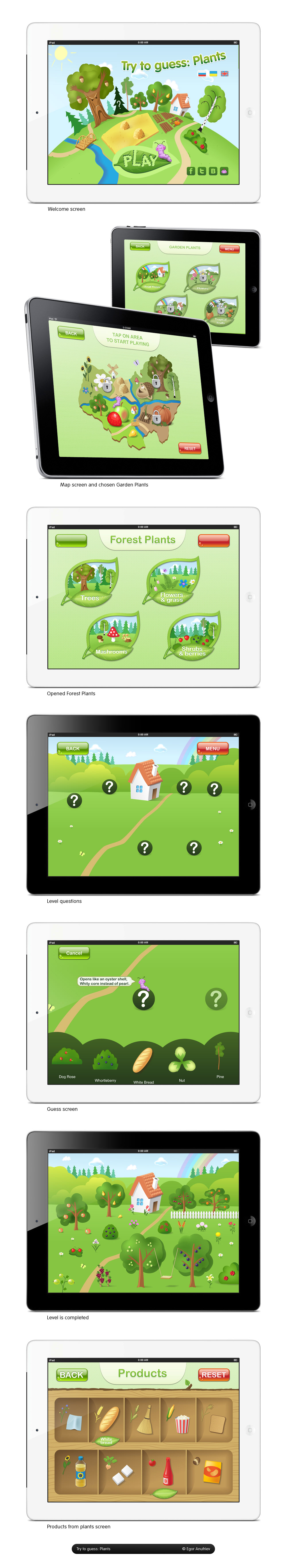 Plant iPad Mobile Application farm Caterpillar fruits forest game Tree  guess the plant oak garden