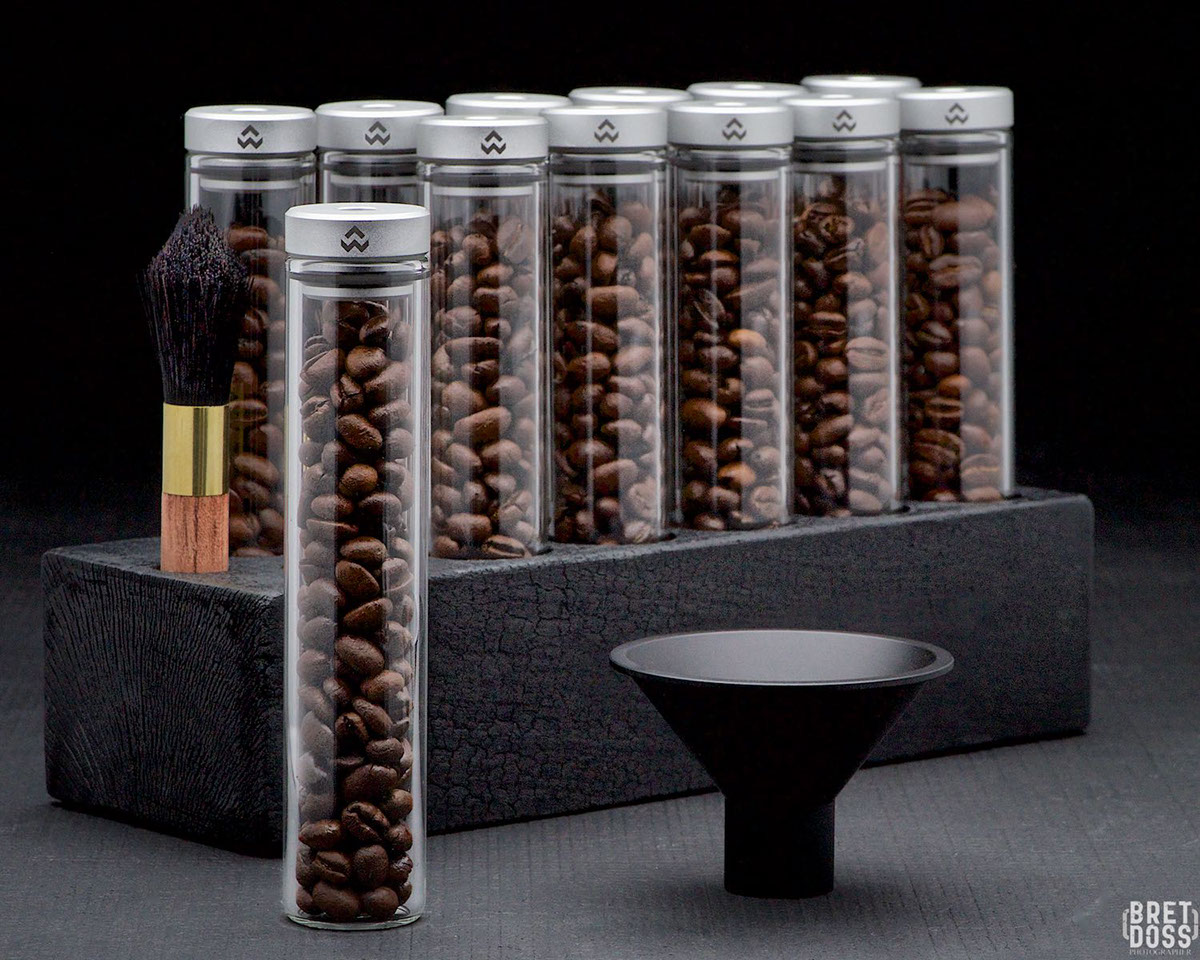 Coffee espresso coffee beans bean cellars Lyn Weber Workshops Commercial Photography Commercial photographer studio Product Photography