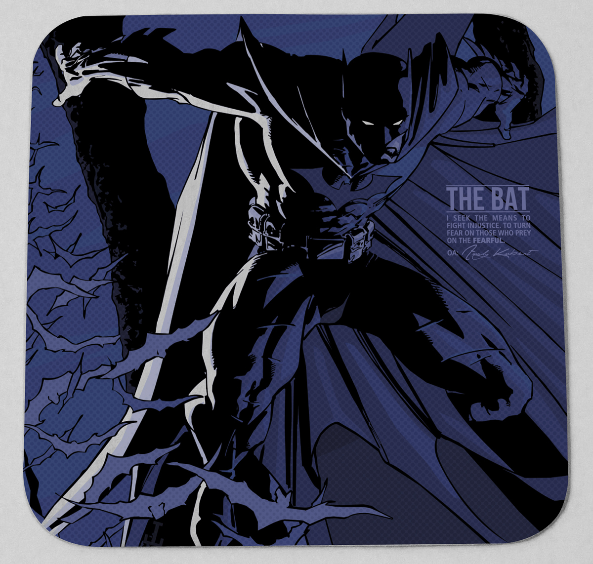 coaster the bat dark knight gotham's finest world's greatest detective caped crusader watchful protector silent guardian Bruce Wayne gotham