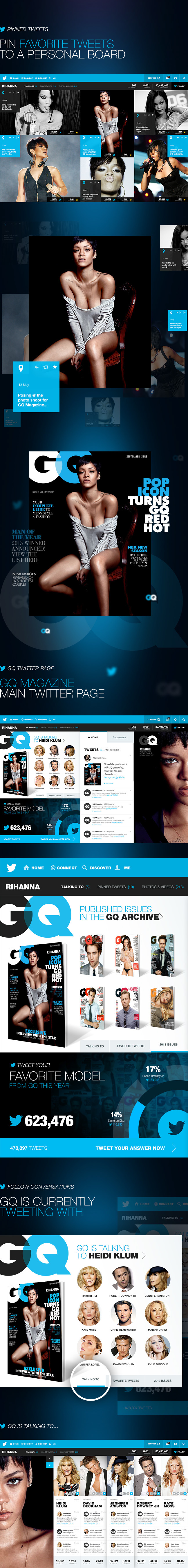 twitter twitter design Twitter 2013 Rihanna ux UI