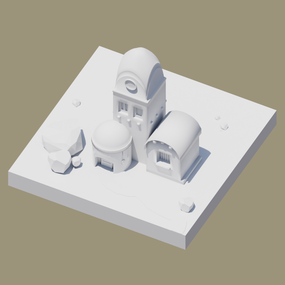 3D 3d modeling architecture blender building game Gaming Isometric Render