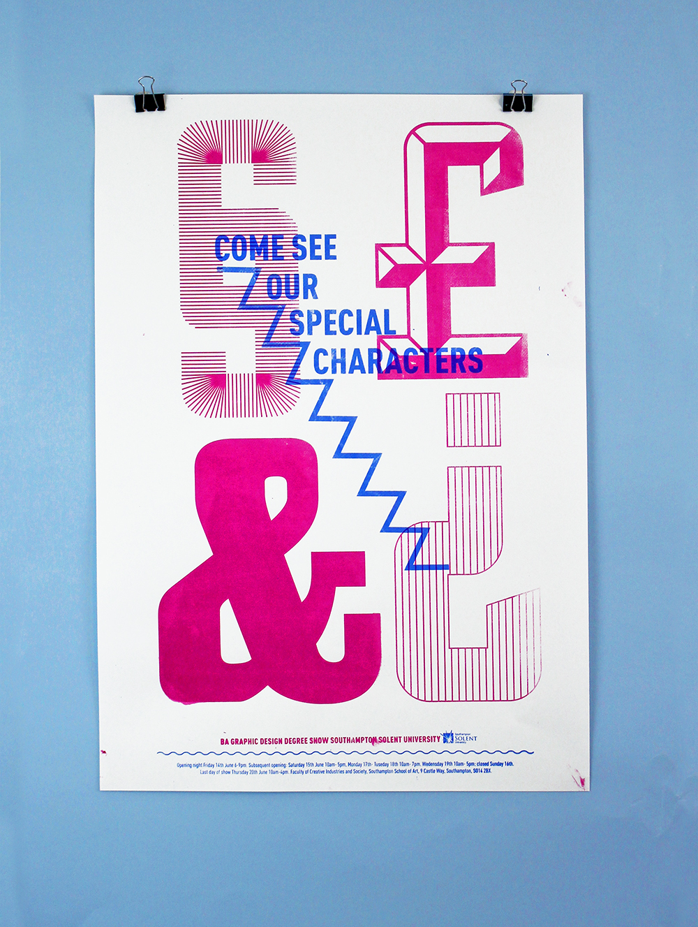 Adobe Portfolio Promotional poster screen printing print making degree show Exhibition 