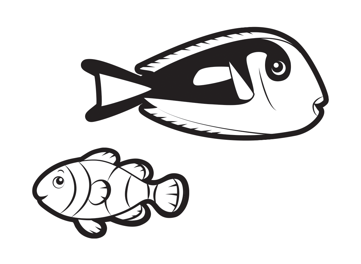 vector cartoon fish sea creatures