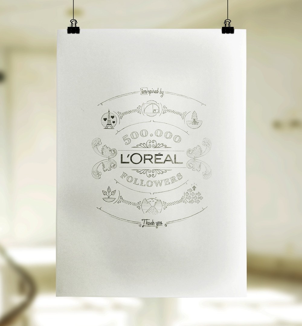l'oreal inspiration portrait design motion lettering pencil