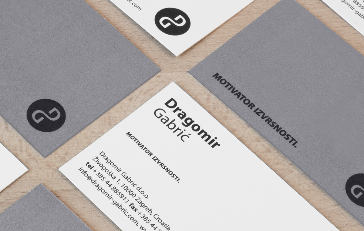 personal branding design black and white gray minimalist monogram logo igor manasteriotti Croatia business confident businessman success motivational speaker consultancy