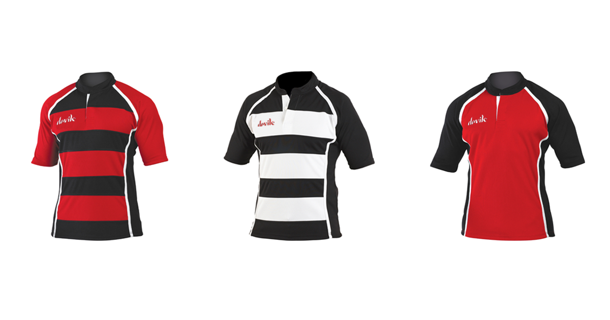 Rugby team devil sports uniform jersey