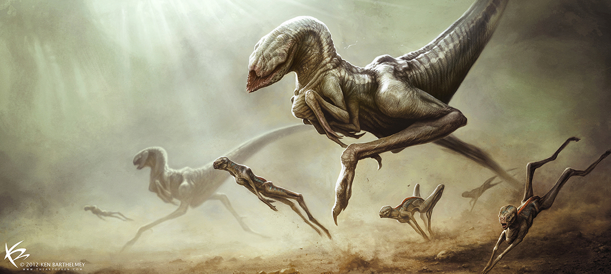 fantasy science fiction concept art alien animal creature Dinosaur raptor photoshop monster Share