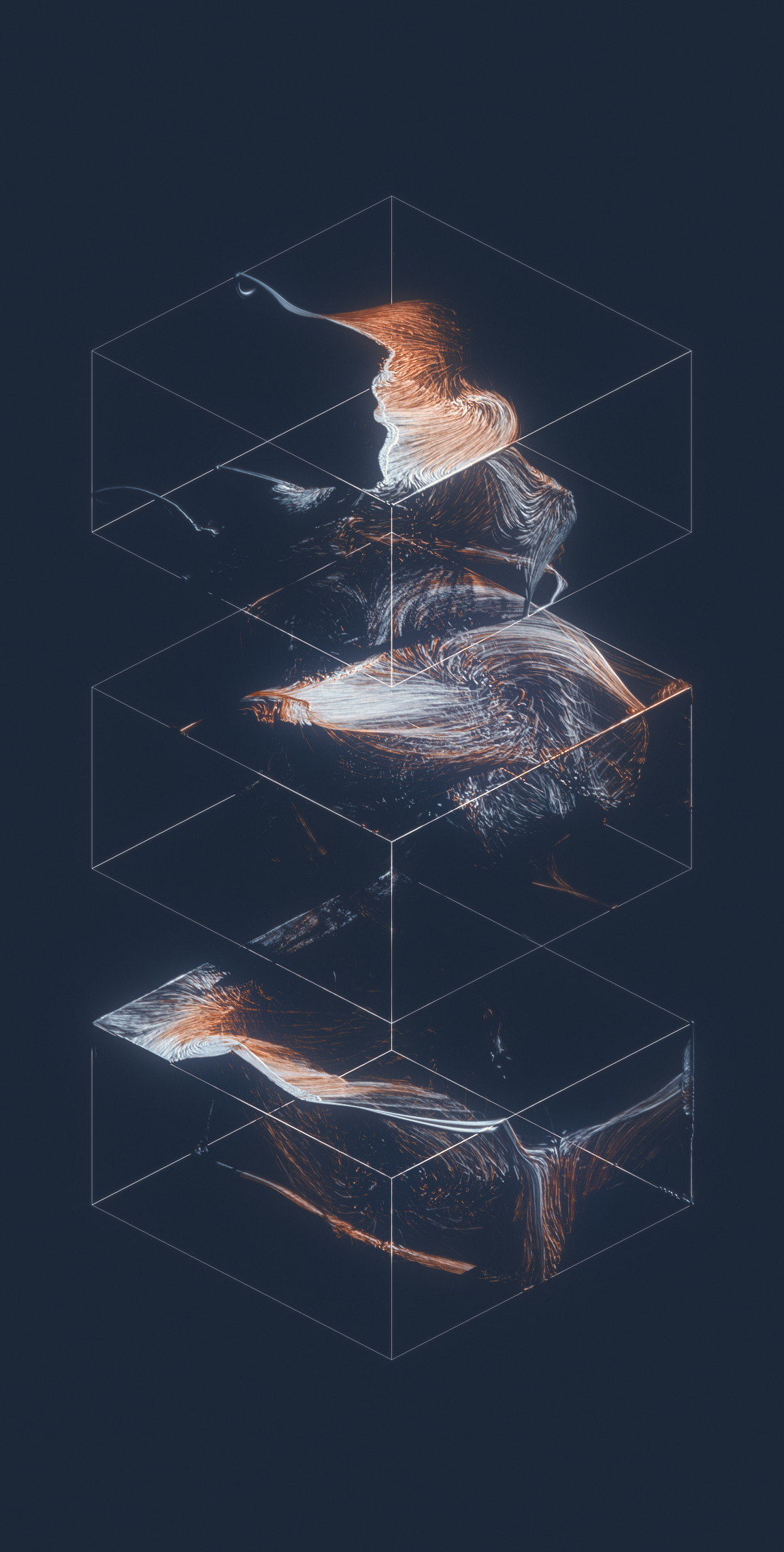 particles 3D ILLUSTRATION  abstract simulation flow artwork print