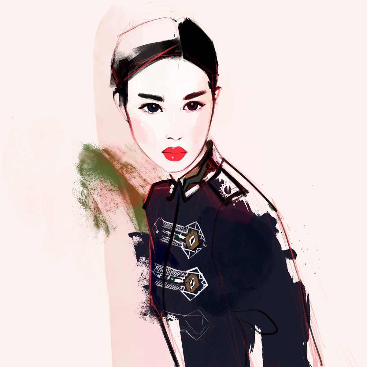 sketch fashion illustration fashion sketch digital painting CG