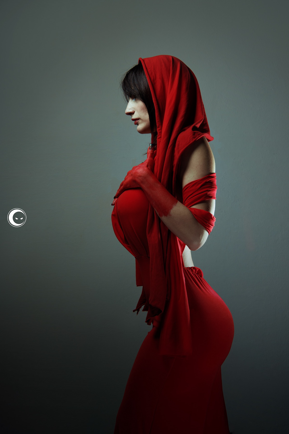 beauty cesare dress inblack longhi model red sexy woman