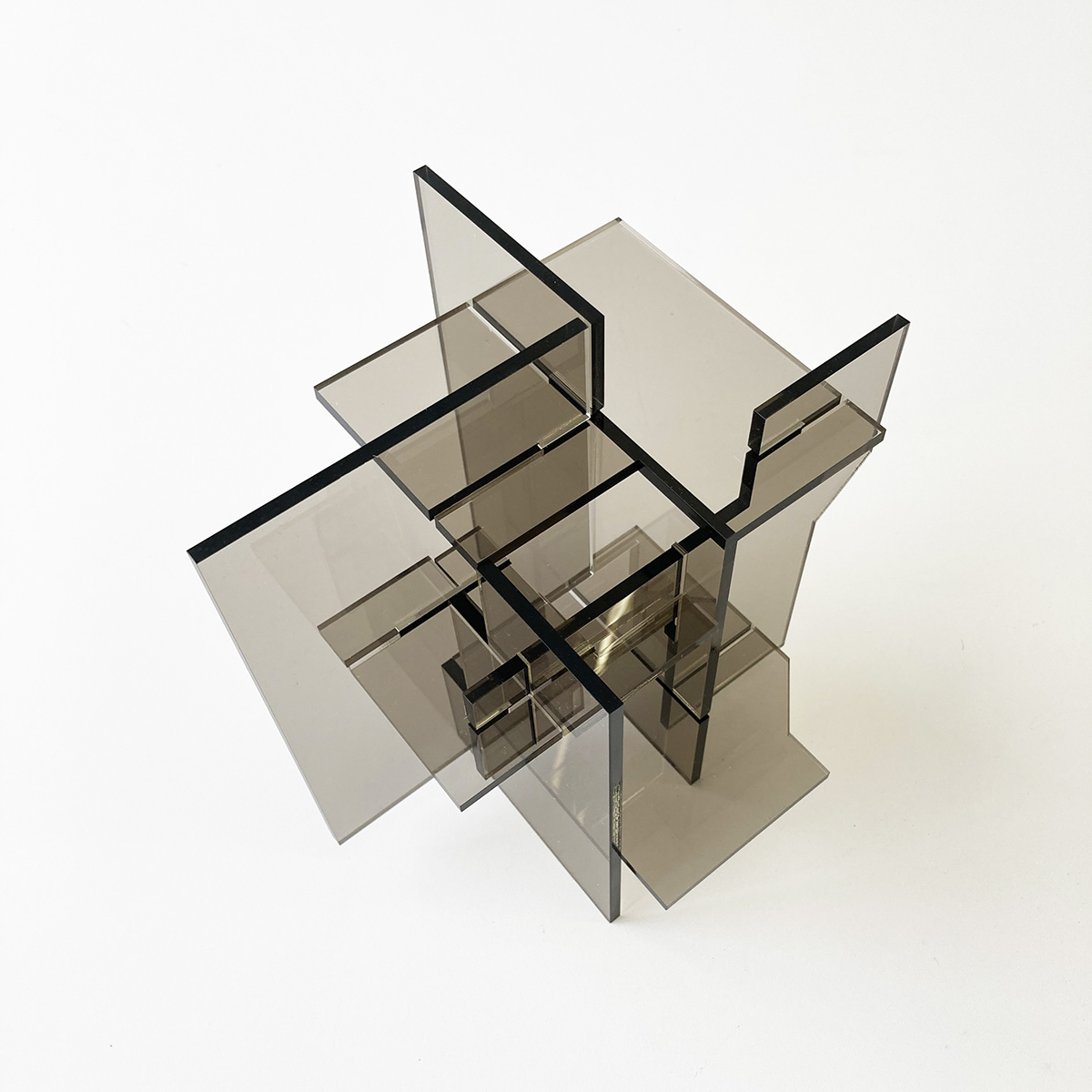 architectural artwork Arylic glass modern modular puzzle sculpture sculptures transparent