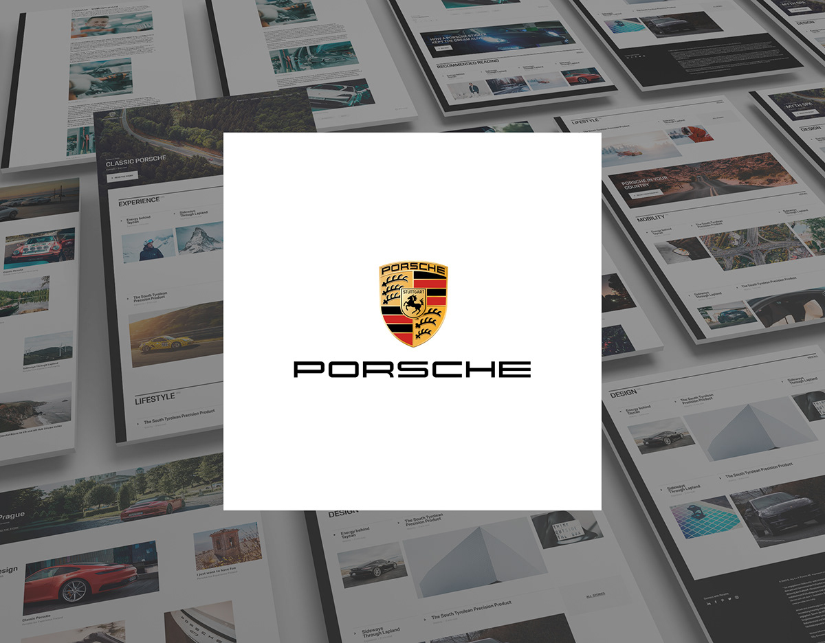magazine online Porsche design UI ux