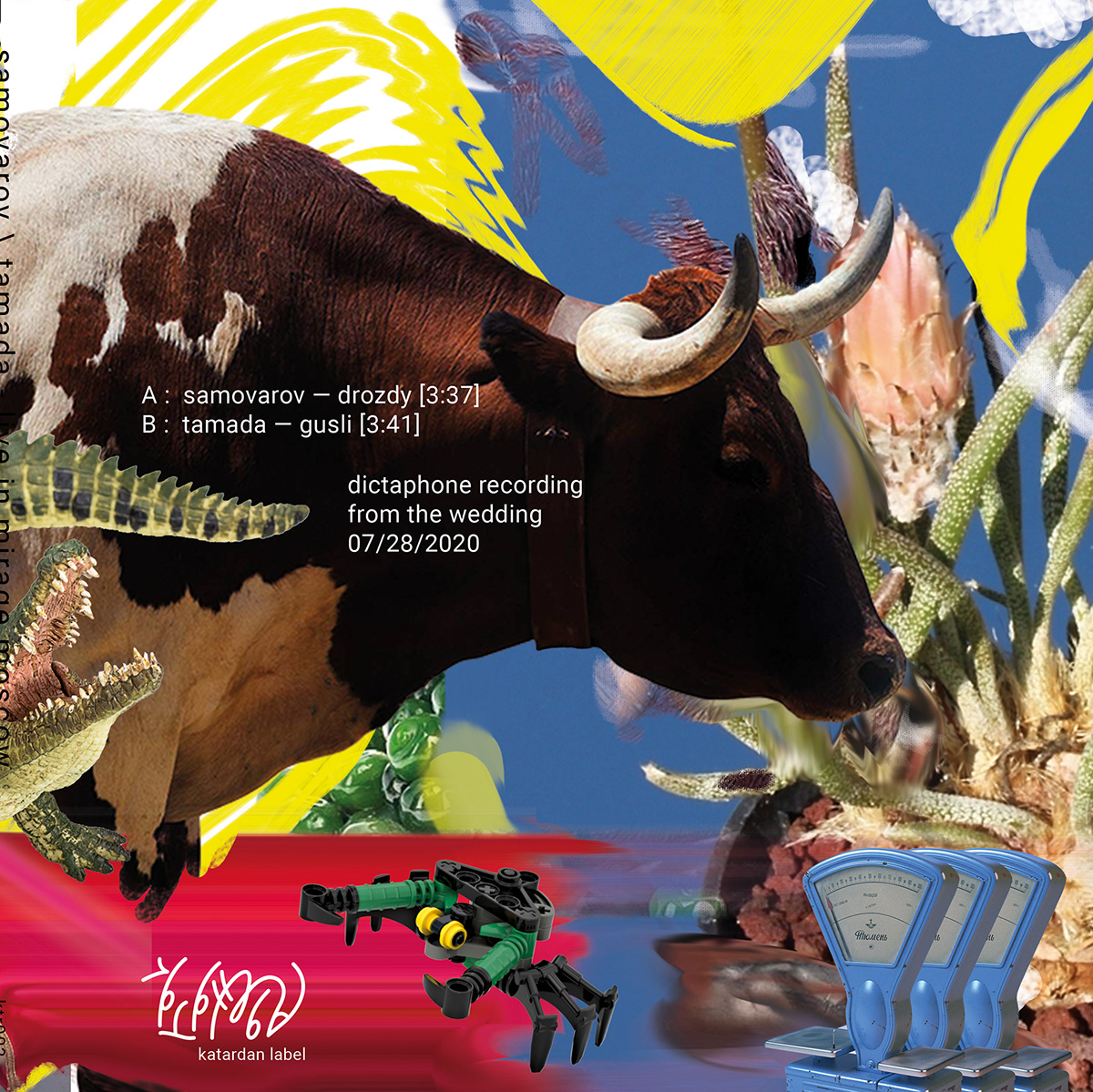 art collage cover digital lathe music design vinyl "7 artwork digital painting