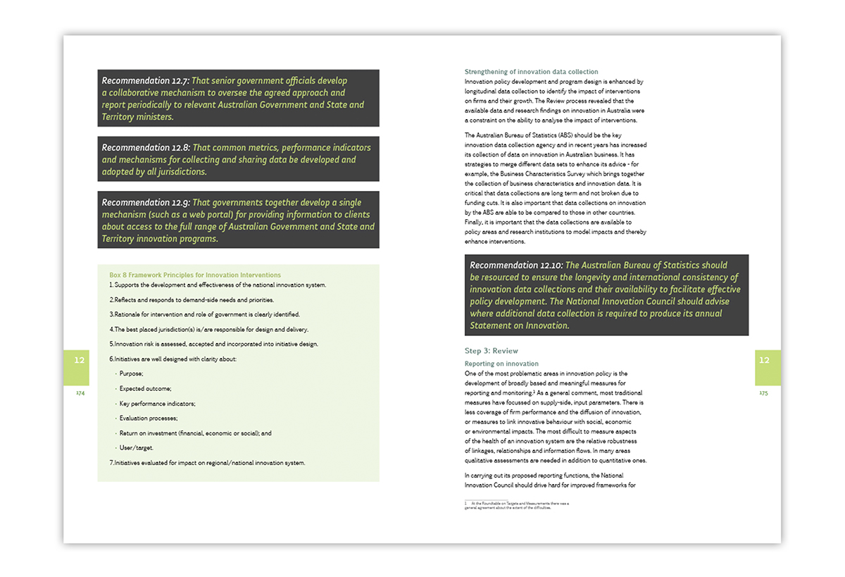 Australia Government publication review Layout venturous australia Federal innovation system