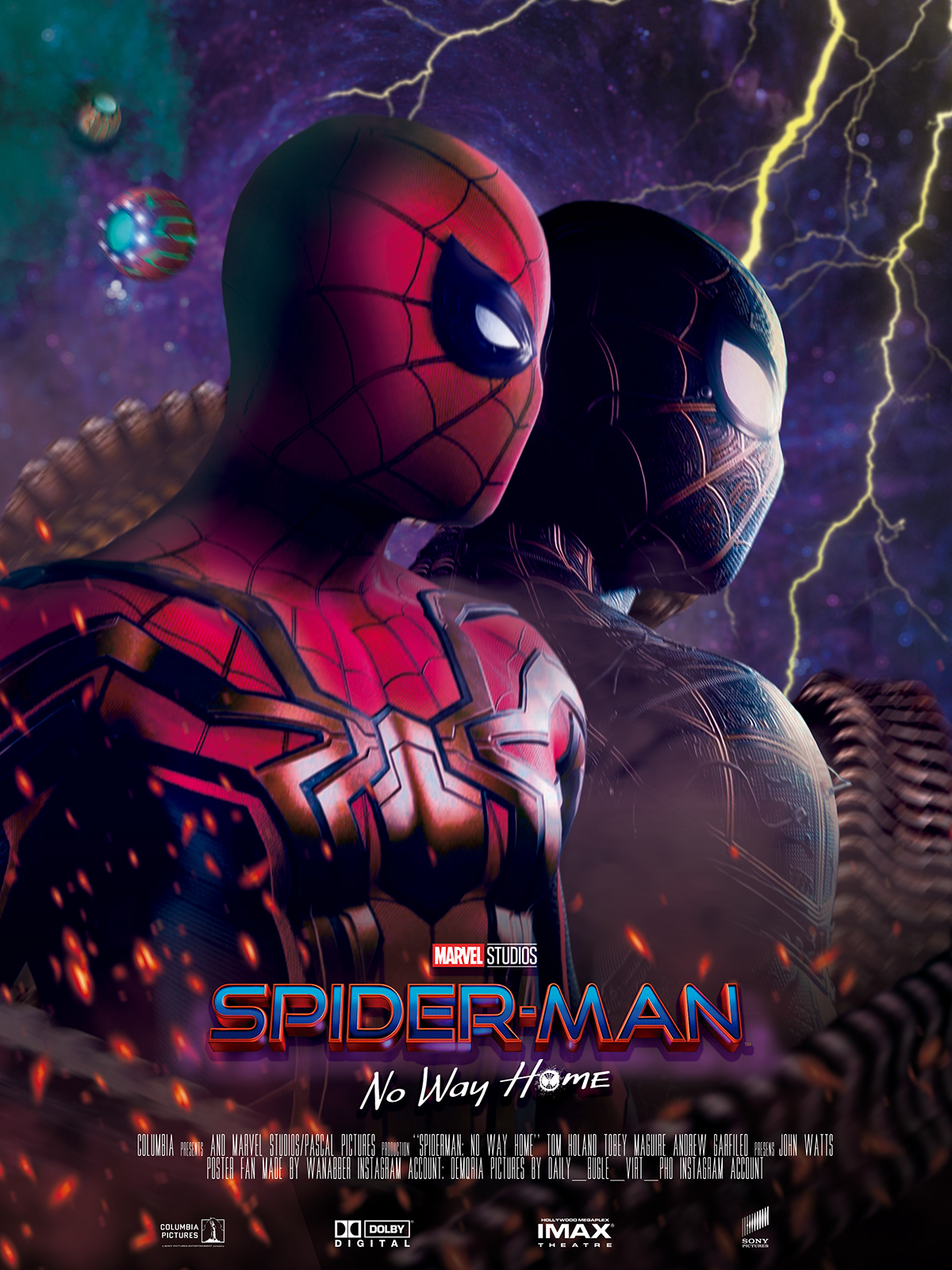 movie spidermannowayhome poster photoshop videogame Mockup movieposter Marvel Studios spiderman artwork