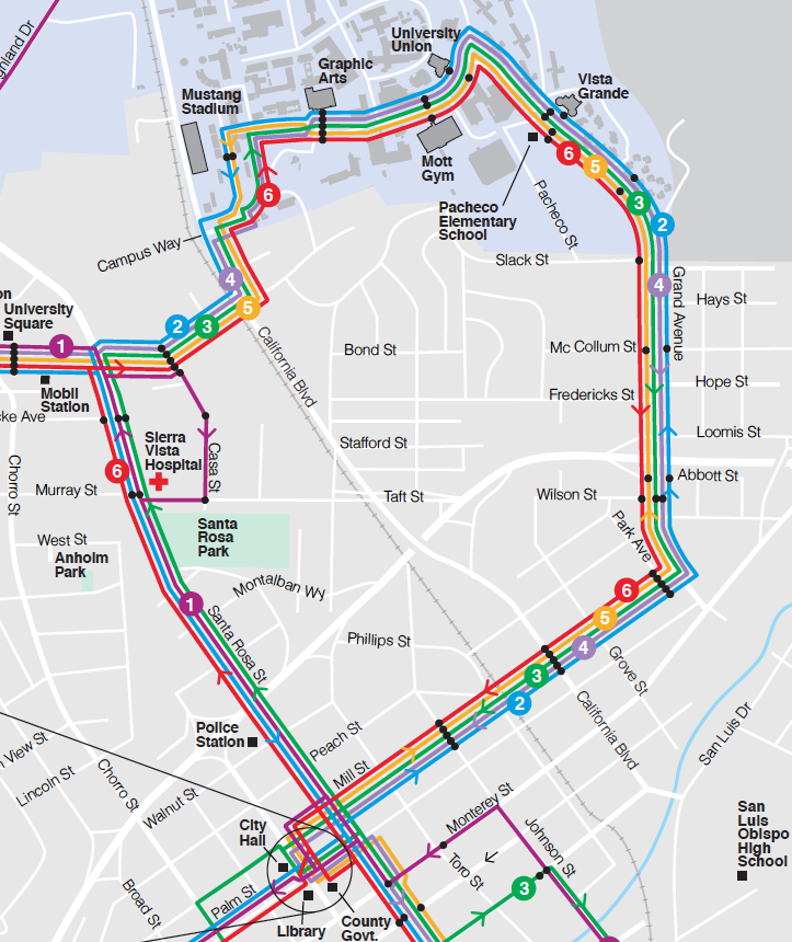 map bus cartography California Transit wayfinding
