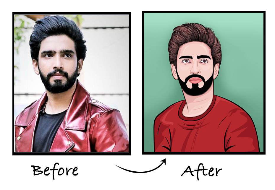 Photography  vector portrait Character design  vector art ILLUSTRATION  amaal malik Singer Cartooning  Bollywood