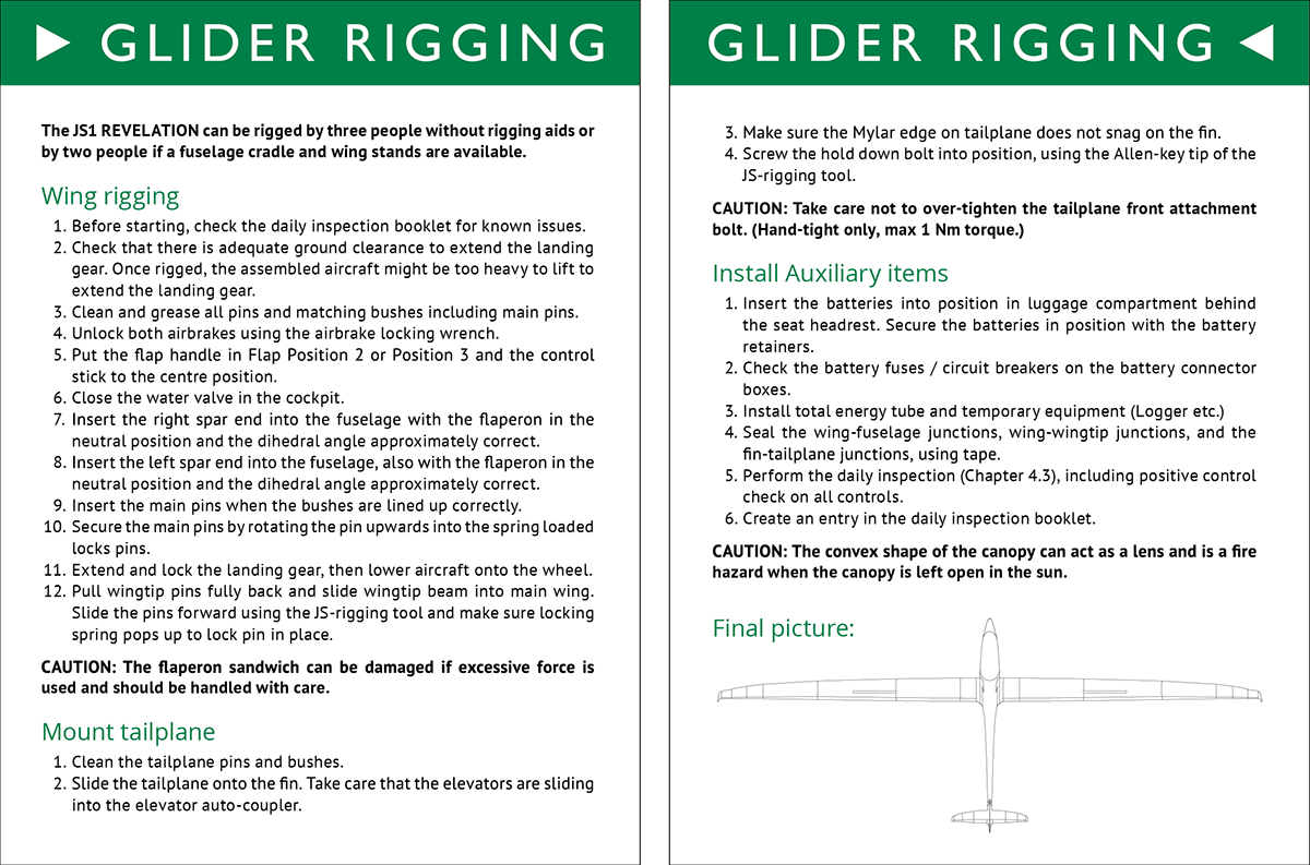 glider js1 maintenance instructions