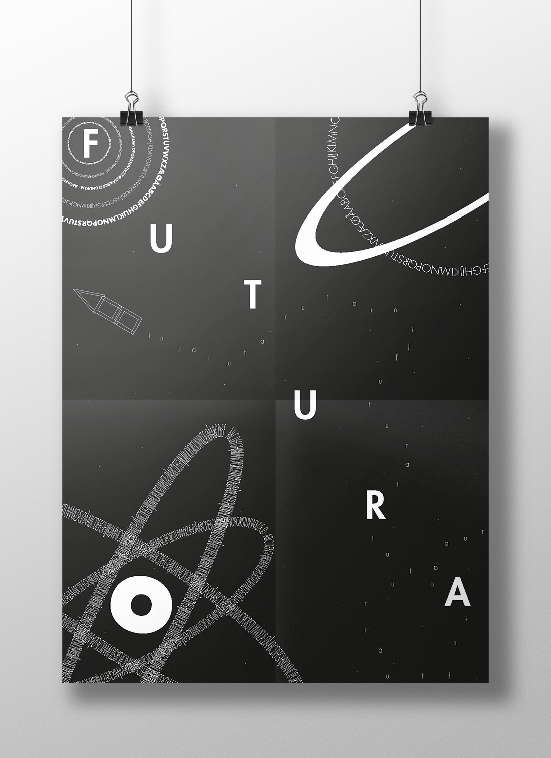 Adobe Portfolio typographic Futura helvetica design poster