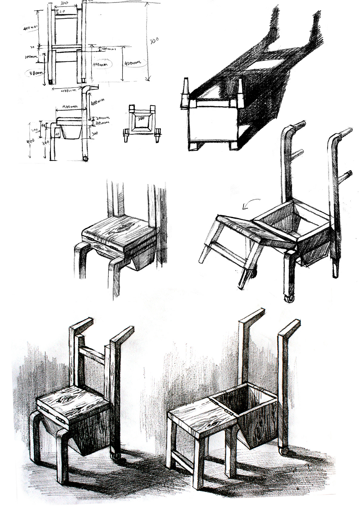 Worktable Tool chair