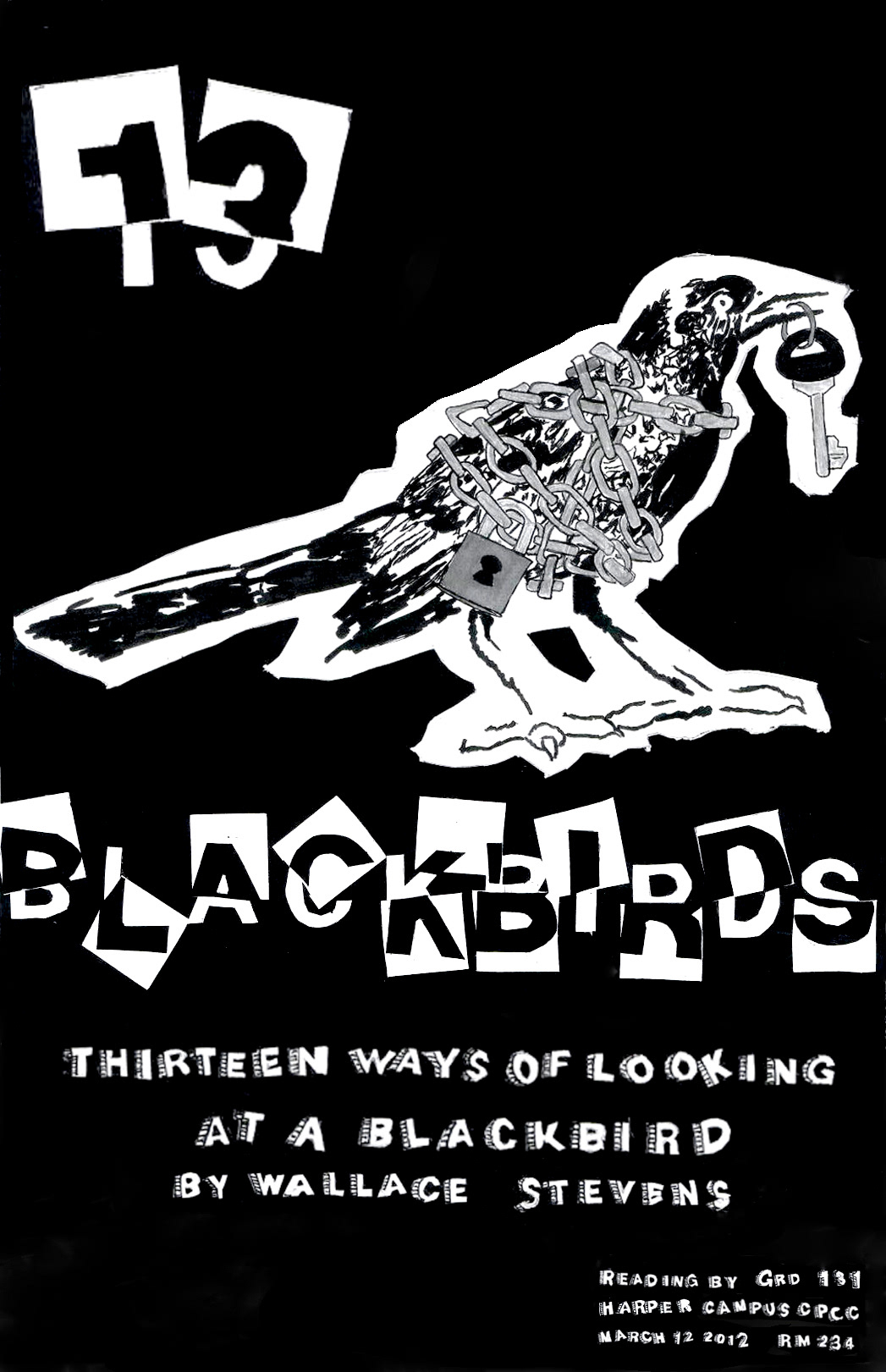 wallace stevens 13 thirteen blackbirds graphic design
