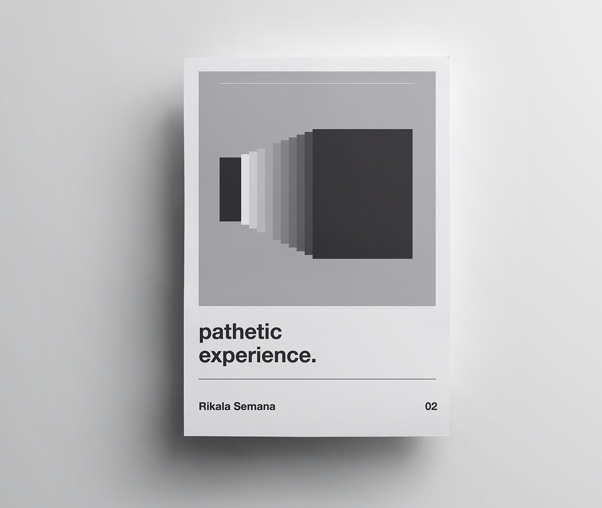 poster Post-Nusantara Pathetic Experience Album editorial Layout minimalist grayscale Mono design