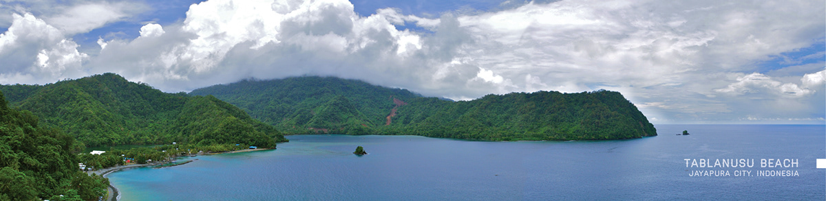 Landscape panorama Jayapura Papua indonesia Nature