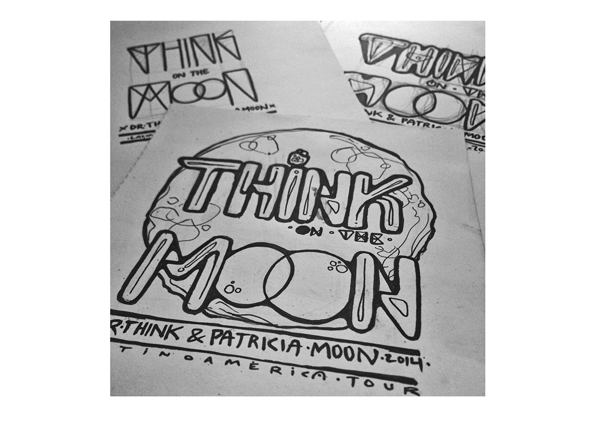 thinkonthemoon latinoamerica latinoamericaTour downtempo deep newdisco house drthink patriciamoon lettering ep logo brand logos font