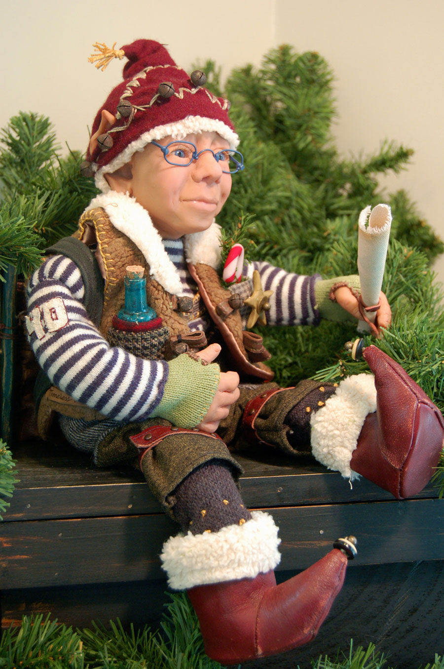 Christmas Holiday Portraiture elves sculpture dolls