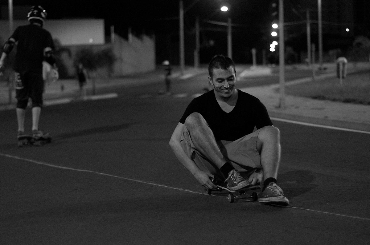 Brazil bauru colozio Nikon D90 skate LONGBOARD night