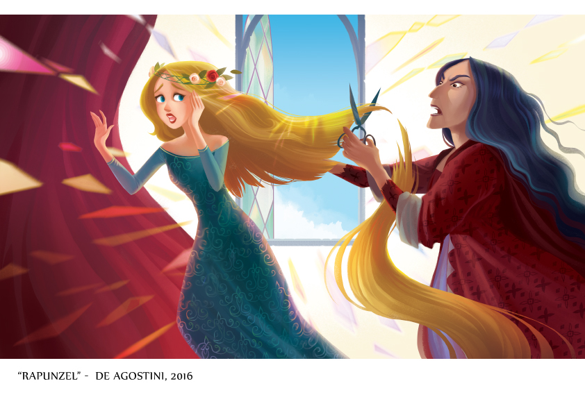 rapunzel fairytales ILLUSTRATION  children's book Illustrator Picture book classic tale grimms Princess digital