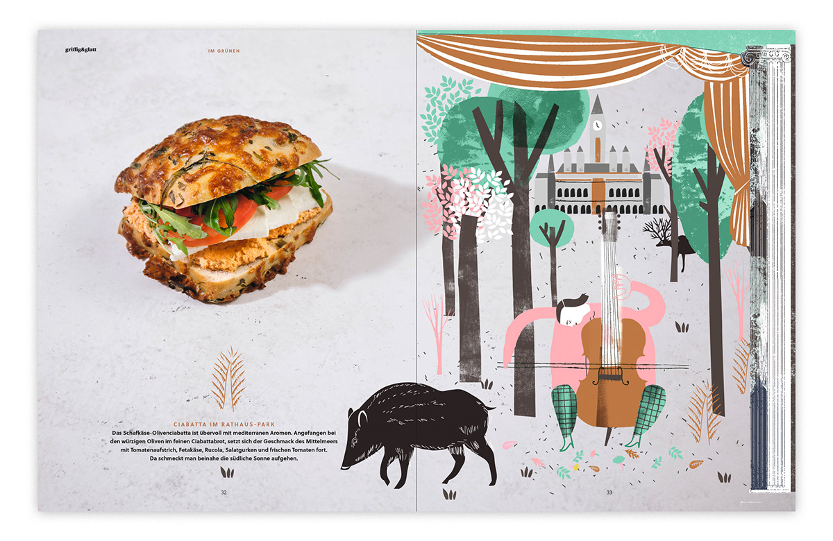 magazine Magazine design editorial design  art direction  bread ILLUSTRATION  Customer Magazine picnic Photography  set design 