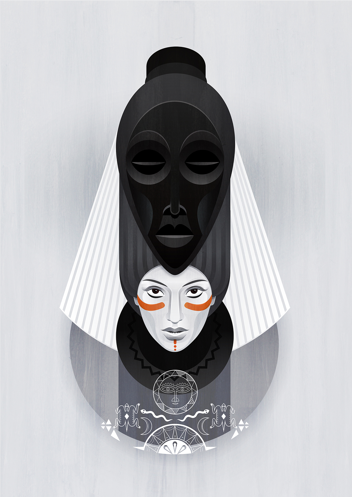 egypt america africa Ancient girl woman decor ornament death mask anubis gods cult