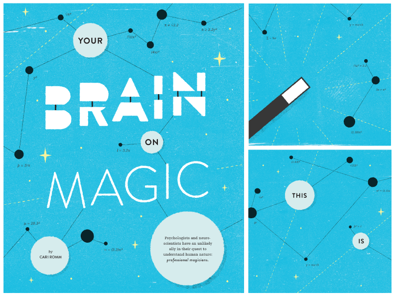 Magazine Cover Magazine Spreads brain Magic   psychology editorial