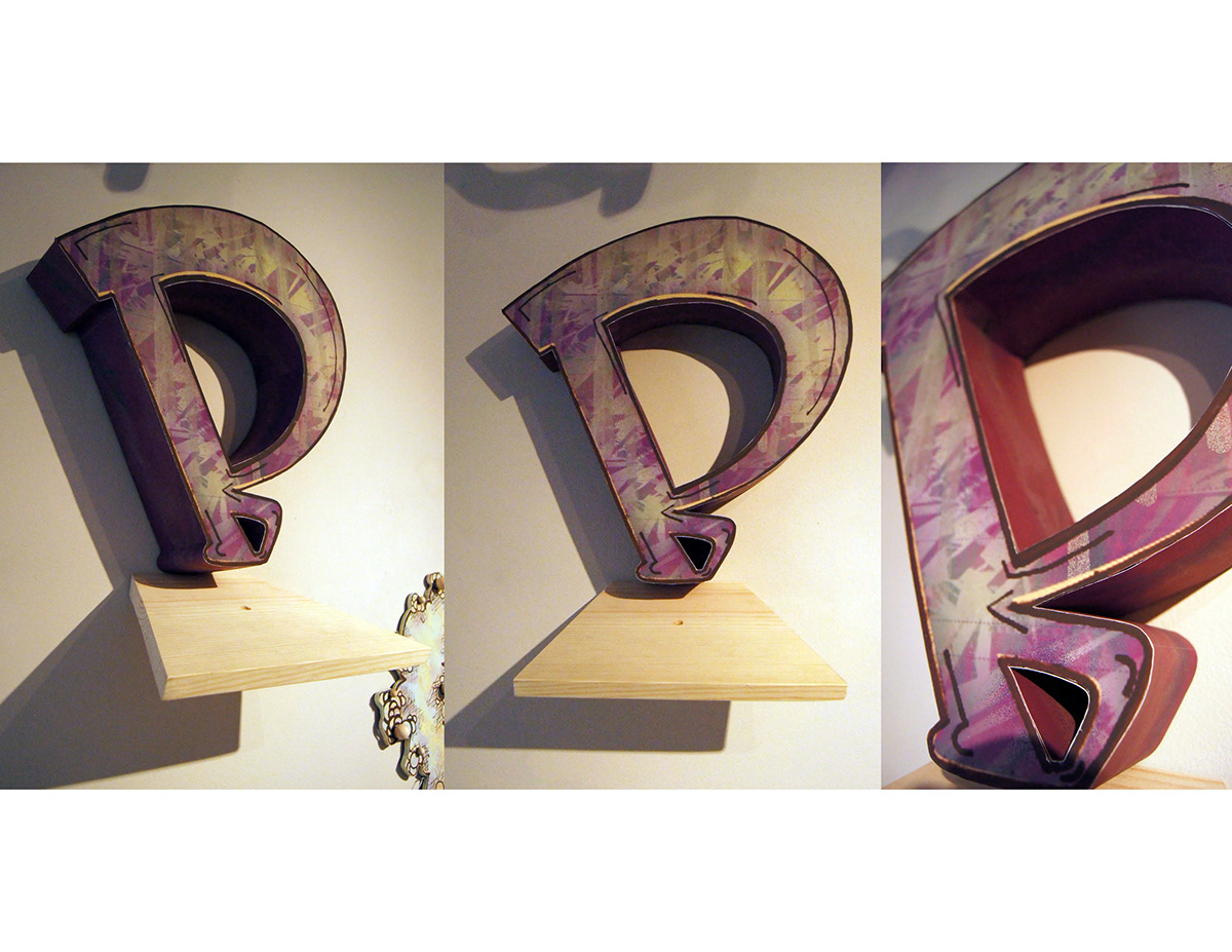 Gibberish alphabet installation dimension letters