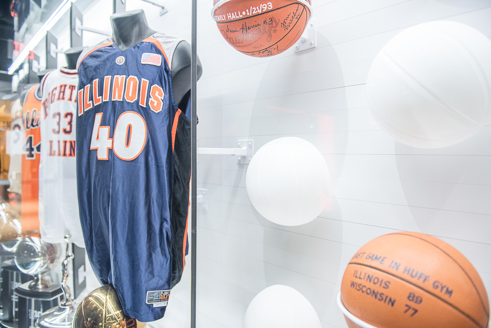 basketball Hall of Fame exhibit illinois college sports Univeristy environmental graphics fabrication
