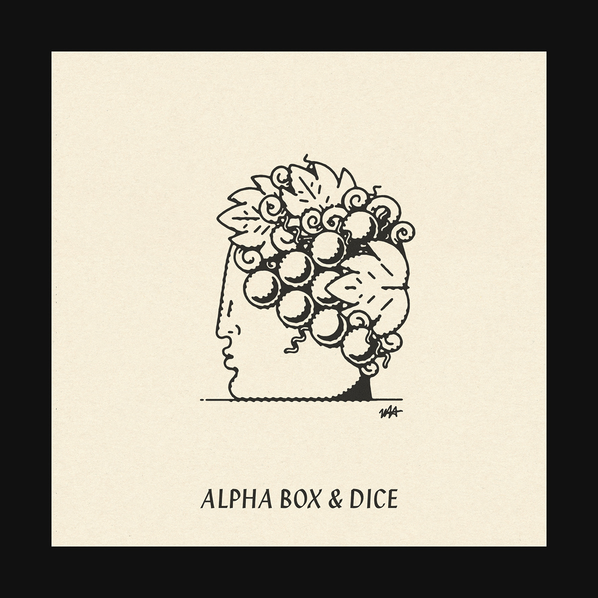 Alpha alpha box & dice Icon surreal wine