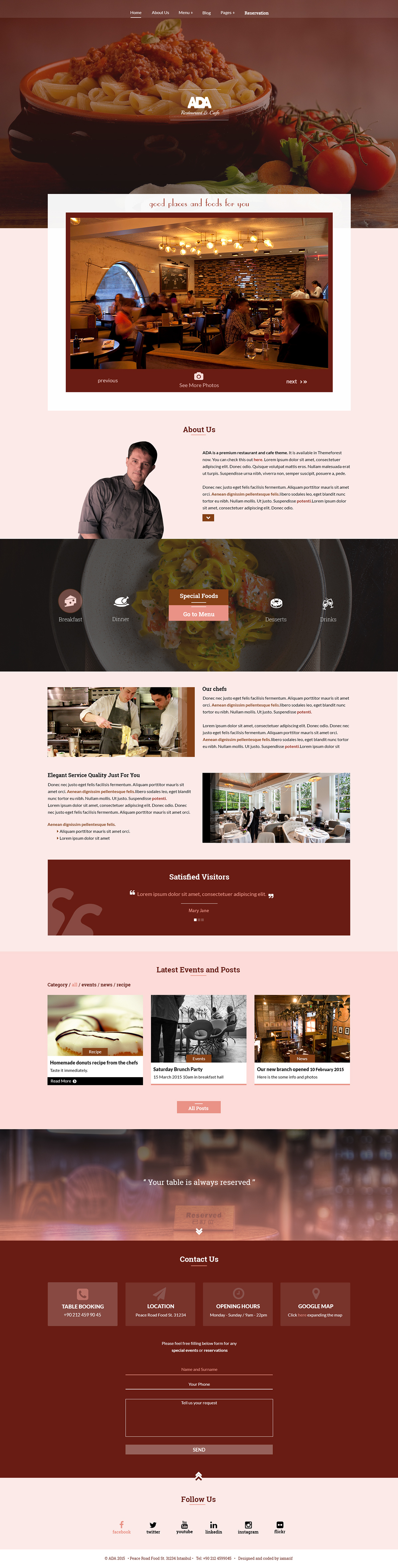 restaurant cafe Food  template psd template psd theme creative user interface design Theme