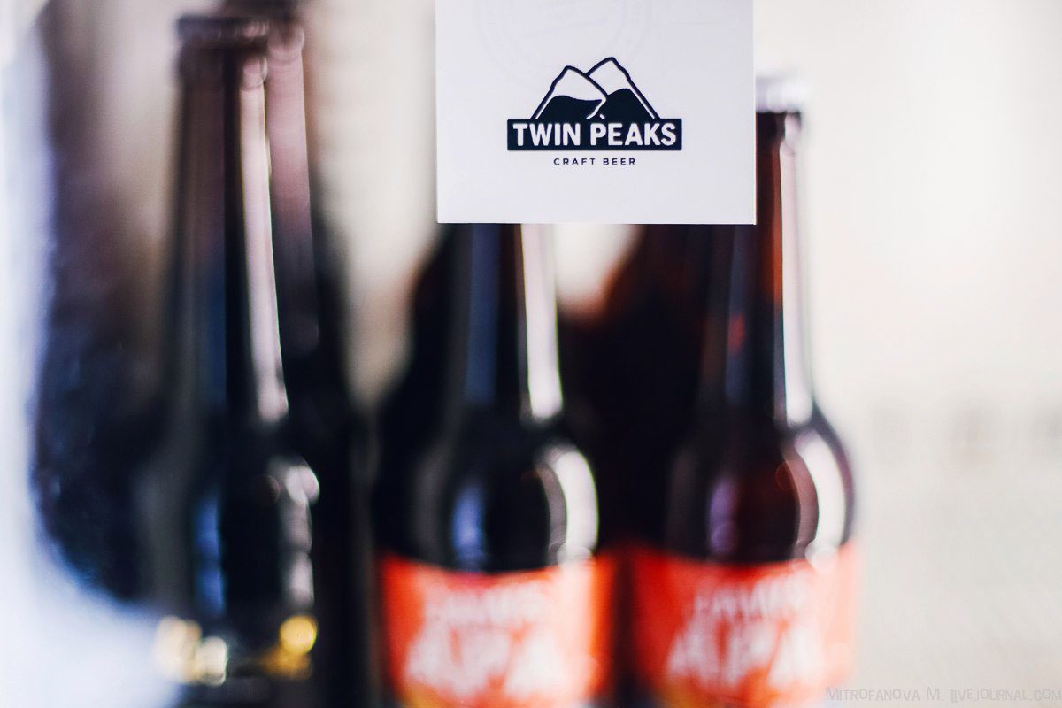 craft beer logo shop identity flyer cards card Logotype pint mountin peaks twinpeaks develop