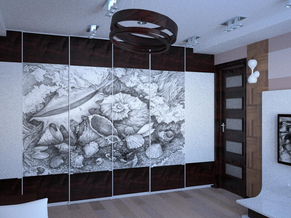 Image may contain: indoor, drawing and wall