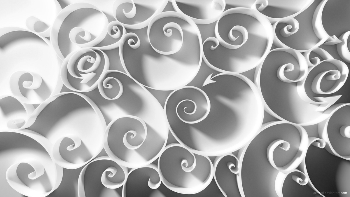 curly tracery pattern wallpaper design