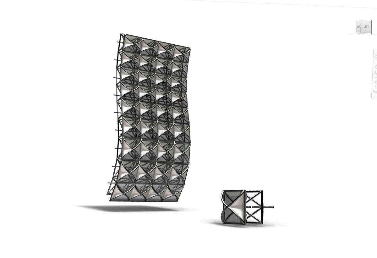 Spaceframe panel modern Steel Structure Form sculpture