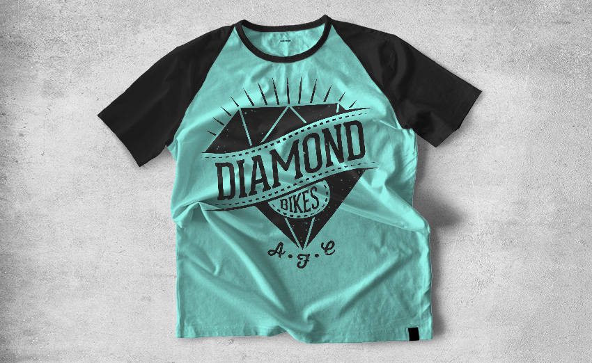 diamond  bikes Custom motocycle Motor turquoise seri type T-Shirt Design Hardcore