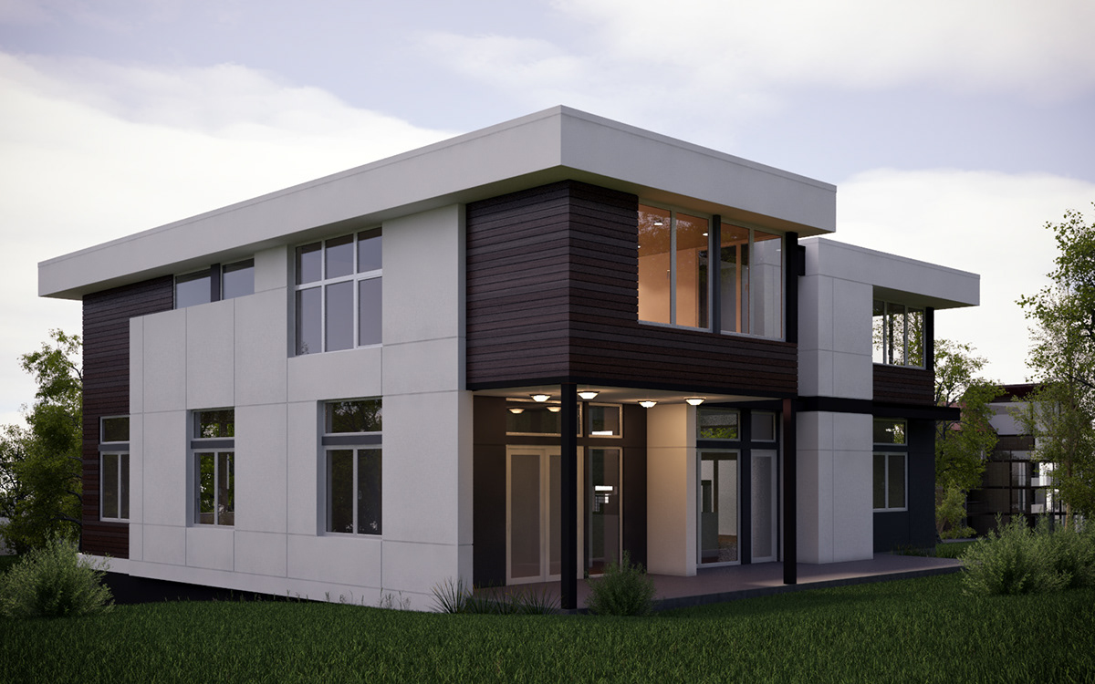 Archivis 3dsmax house 3D visualization architectual visualization objects 3D Objects Renders vray buildings