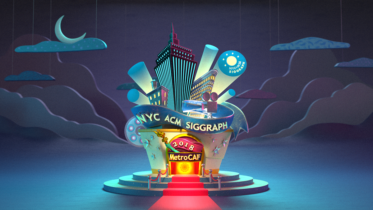 3D animation  cartoon 2D design art direction  motion graphic city scapes new york city c4d