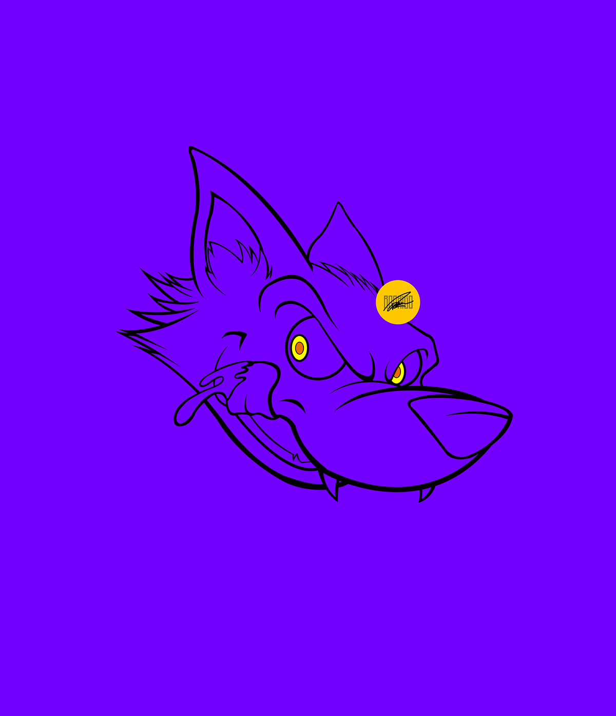 dog gray nasty crazy purple blue cool Style