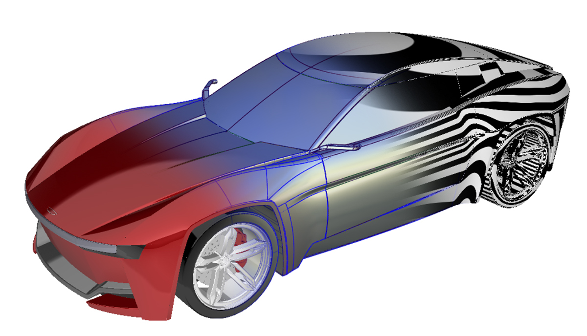 jensen british interceptor clay sketch car race modeling degree concept Retro coupe 2 + 2 fast back luxury