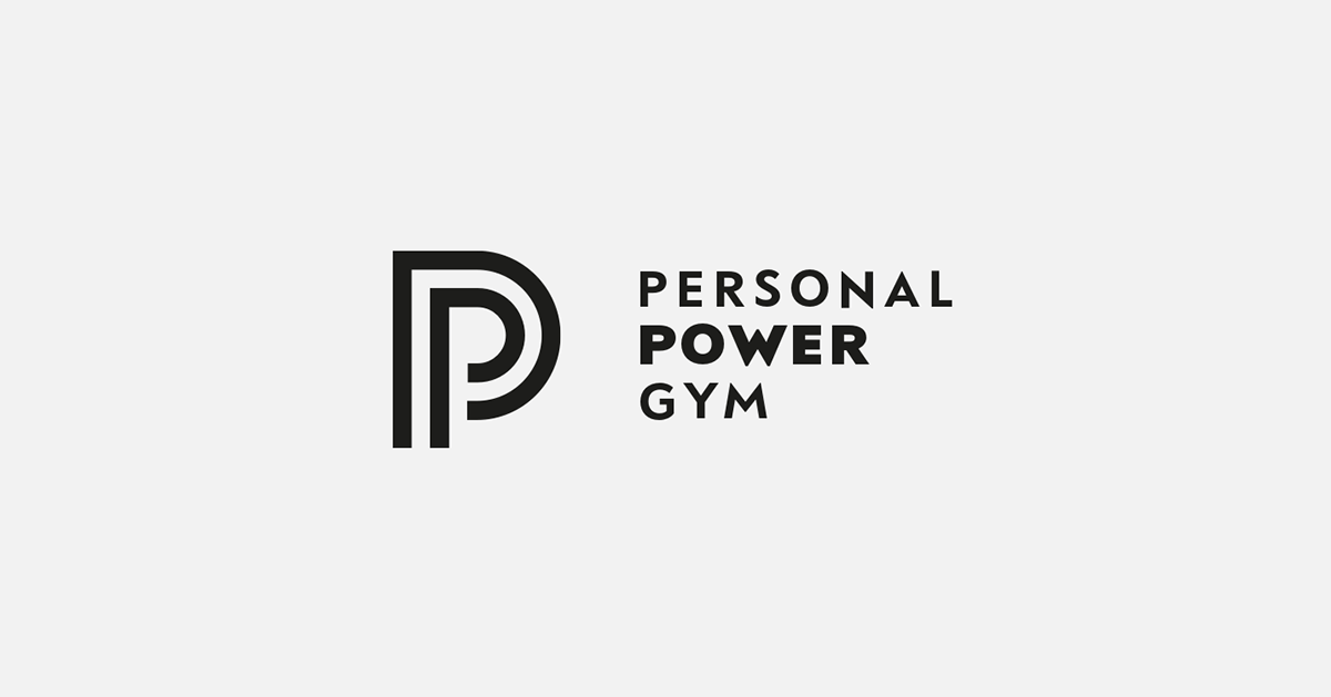 gym training personal sport design logo identity power strong