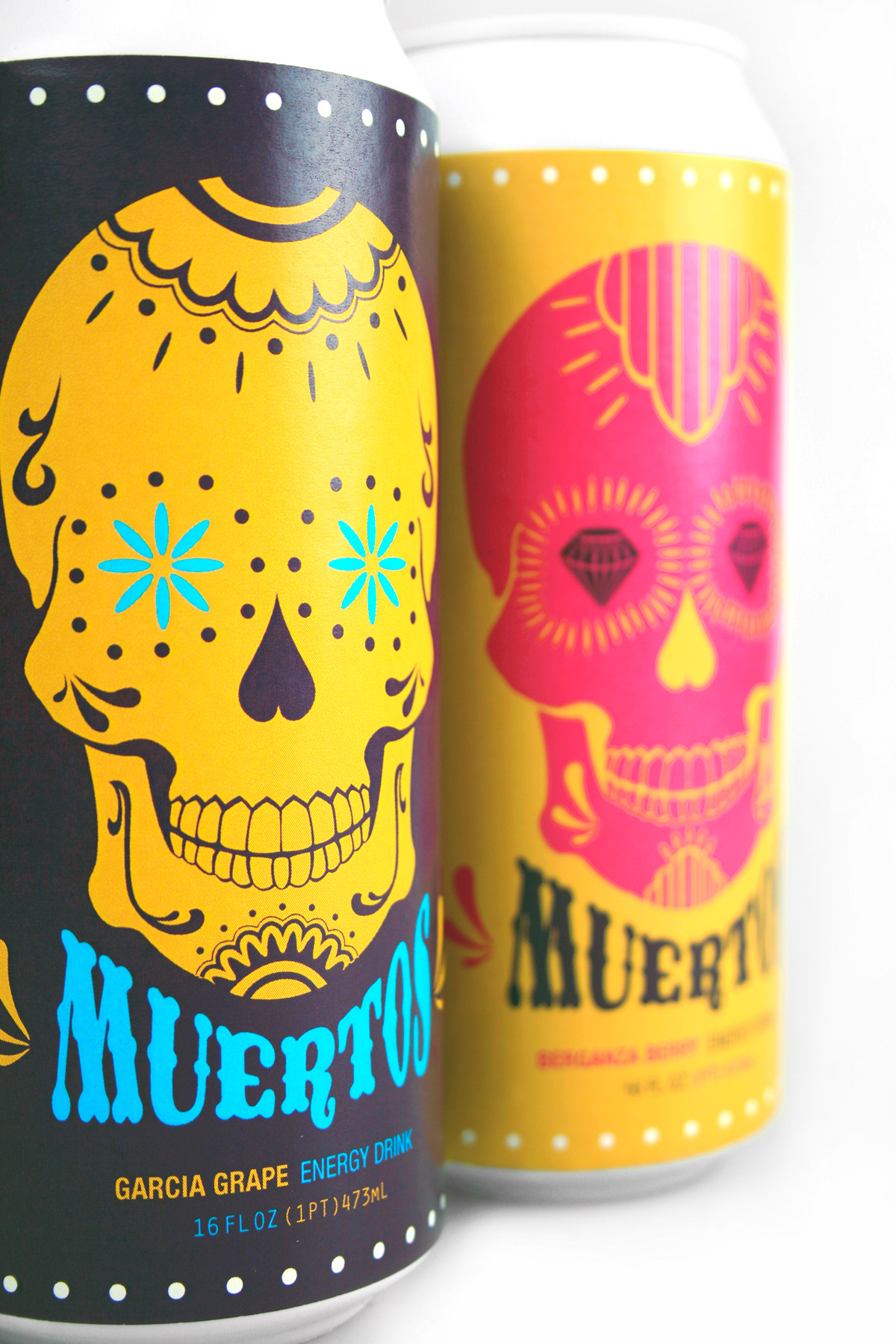 energy  drink drink muertos sugar skull vector labels