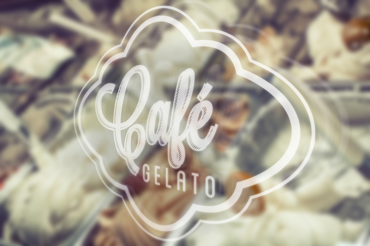 Gelato cafe Rebrand stationary menu Coffee sweet logo Savannah Fruit Retro vintage brand identity